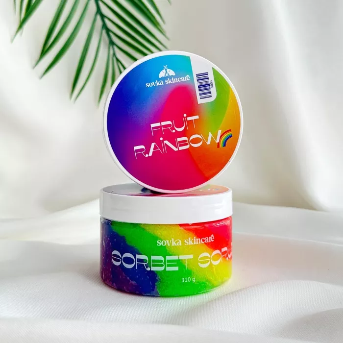 Сорбет скраб для тіла Fruit Rainbow від Sovka Skincare. Зображення 1