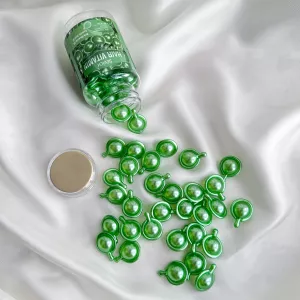 Зелені капсули для волосся (відновлюючі, вітамінні) 30 шт