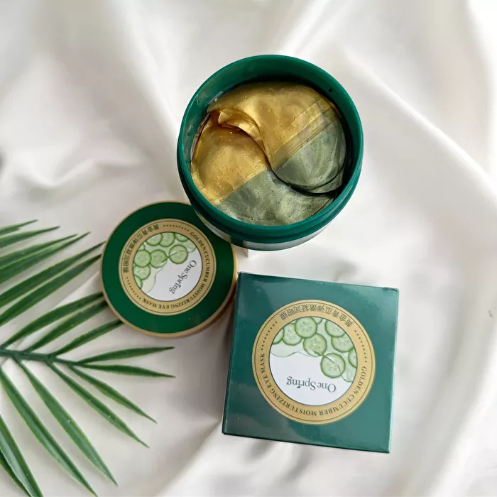 УЦІНКА Гідрогелеві патчі з огірком One Spring Golden Cucumber Moisturizing Eye Mask. Зображення 1