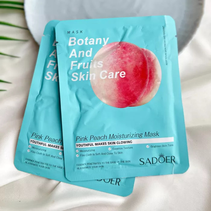 Тканинна маска з персиком SADOER Botany And Fruits Skin Care. Зображення 1