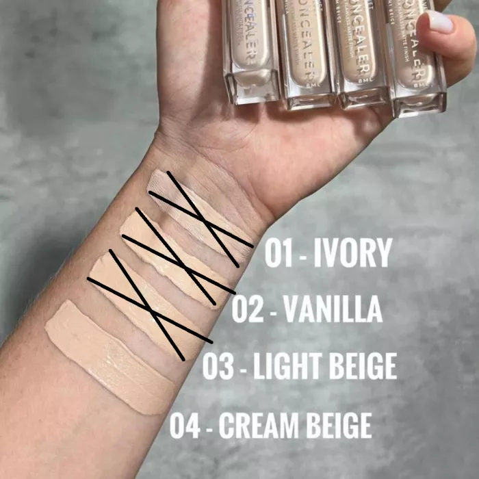 Консилер Bogenia Matte Velvet , №4 Cream Biege. Зображення 2